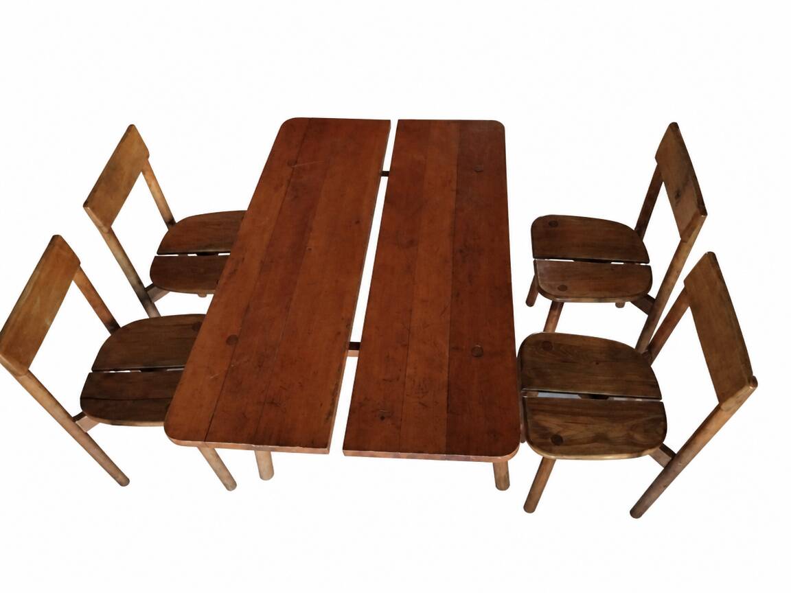 Ensemble table et chaises pierre Gautier delaye