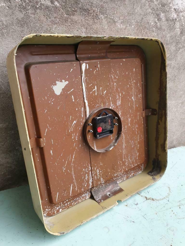 Old factory clock brown wall clock