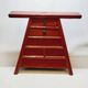 Old chinese barber hairdresser stool 19th xixth century in lacquered wood