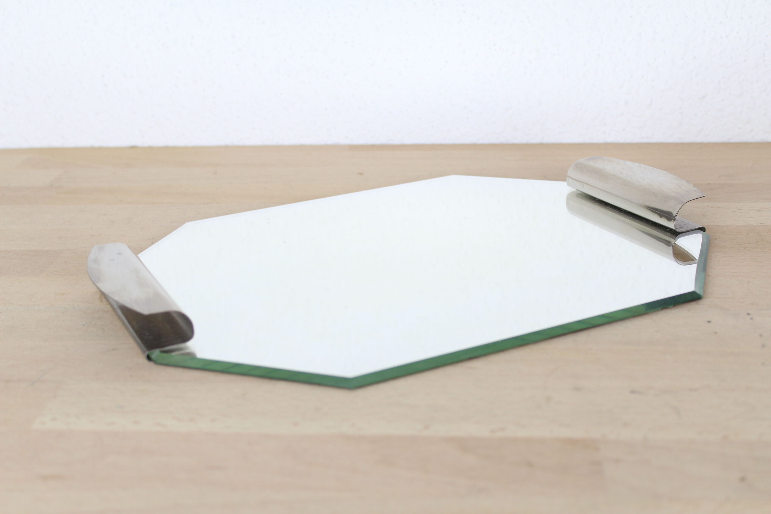 Mirror tray, bevelled glass, 70's