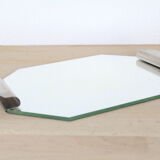 Mirror tray, bevelled glass, 70's