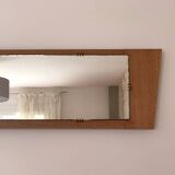 Trapezoidal mirror in solid oak