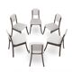 Chaises en velours gris par Angelo Mangiarotti pour La Sorgente Del Mobile, années 1970, lot de 6