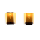 Pair of Space Age smoked wall sconces, 1970s