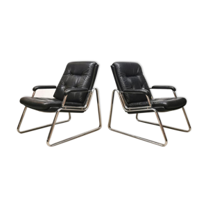 Ensemble de deux fauteuils design vintage Gerd Lange voor Drabert
