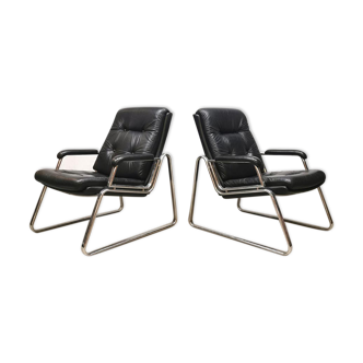 Set of two vintage design armchairs Gerd Lange for Drabert