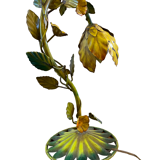 Stylized floral lamp in painted sheet