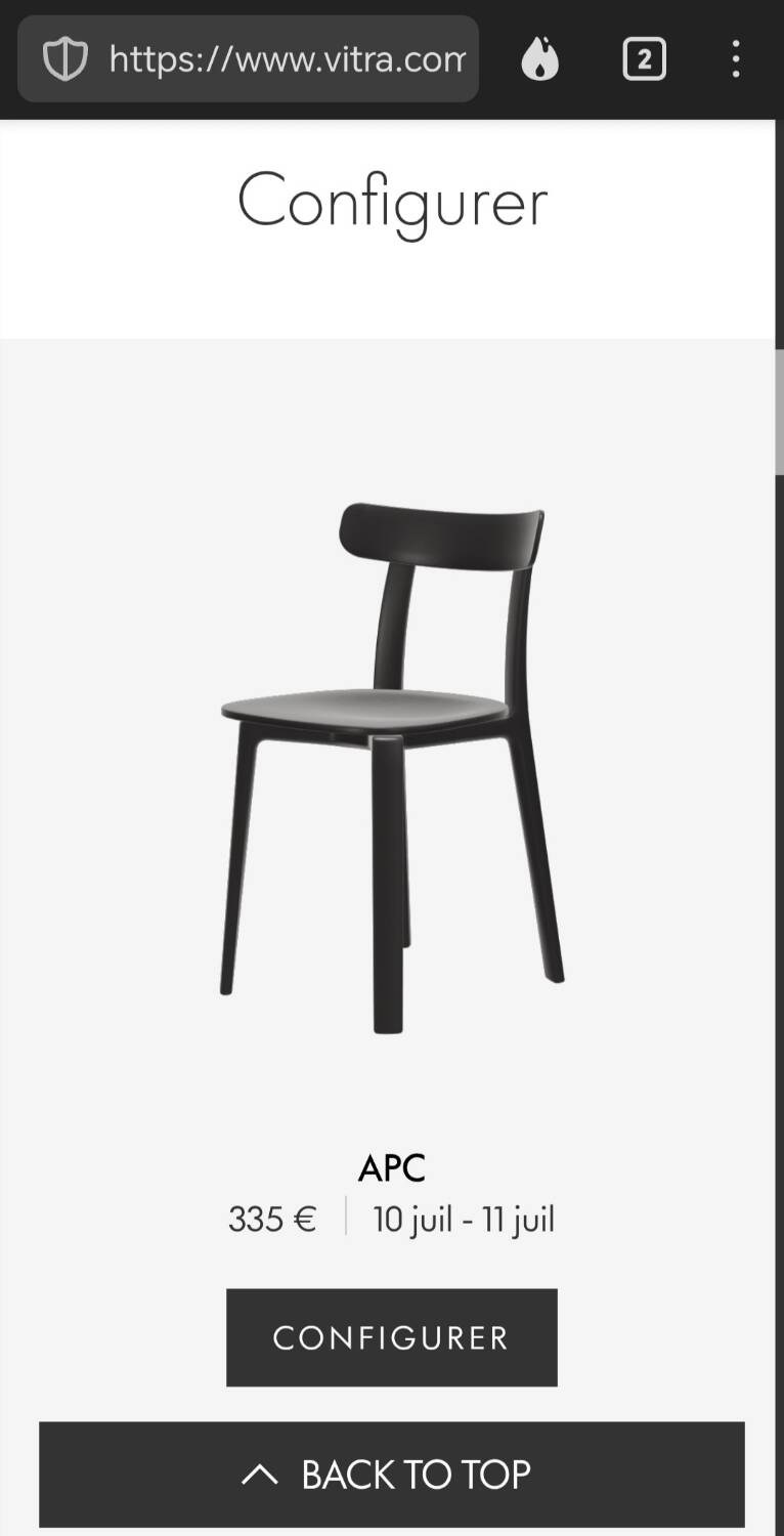 2 All Plastic Chair APC gray chairs by Jasper Morrison for Vitra,