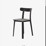 2 All Plastic Chair APC gray chairs by Jasper Morrison for Vitra,