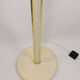 Paire de lampadaires modulables en laque et laiton 1970s