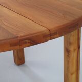 Dining table in solid oiled elm, Sénac edition