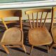Lot of 4 luterma wood bistrot chairs years 50/60