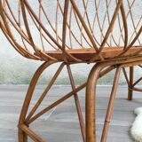 Vintage rattan cradle