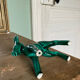Art Nouveau green glazed ceramic fawn