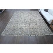 1960s Vintage Persian Handmade Wool Cotton Grey Area Rug 297x375