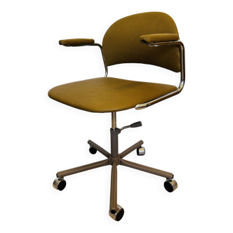 Vintage Mustard Office Chair by Kovona Midel K-107 from Czechoslovakia 1970’s