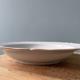 Old hollow round dish in Limoges porcelain