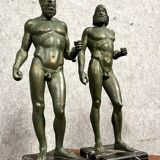 From the antique: The Warriors of Riace in cast iron with bronze patina