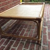 Vintage rattan coffee table