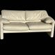 Maralunga White Leather Sofa By Vico Magistretti For Cassina, 1970s No. 2