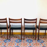 Set de 4 chaises scandinave en teck 1960