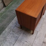 Two-door teak storage unit from the 1960s