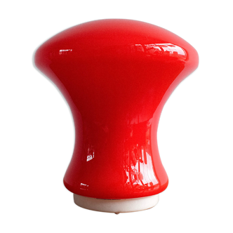 Lampe de table en verre opaline vintage tchécoslovaque, années 1970