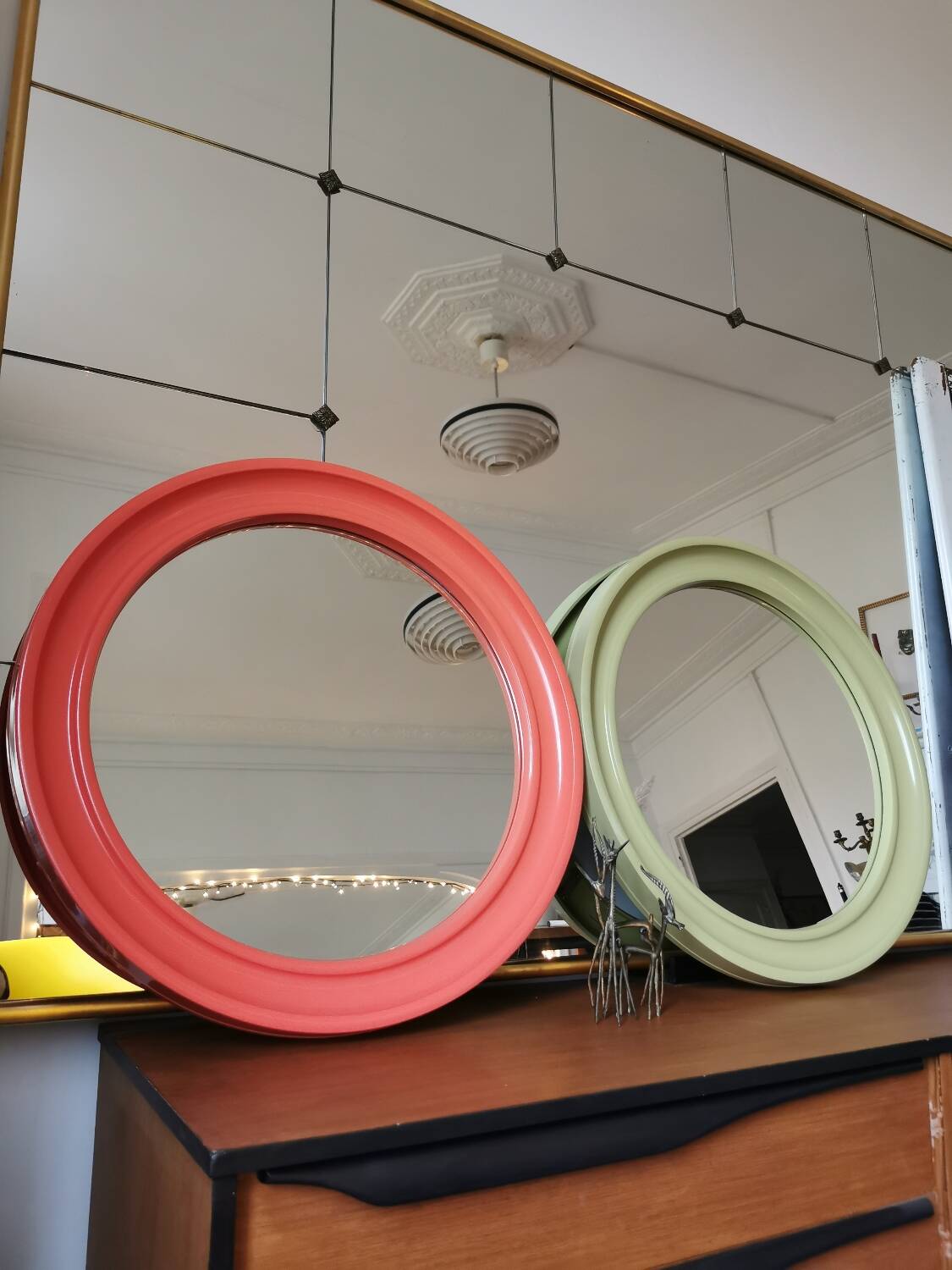 Pair of space age mirrors