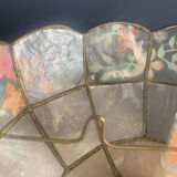 Mother-of-pearl and brass wall lamp