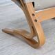 1970s, Norwegian design, armchair model "Kengu", leather, bent wood.