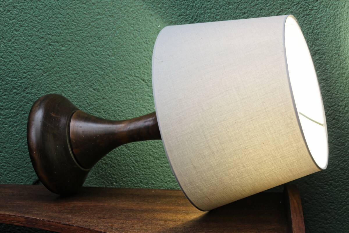 Desk lamp, 1960s, turned wood