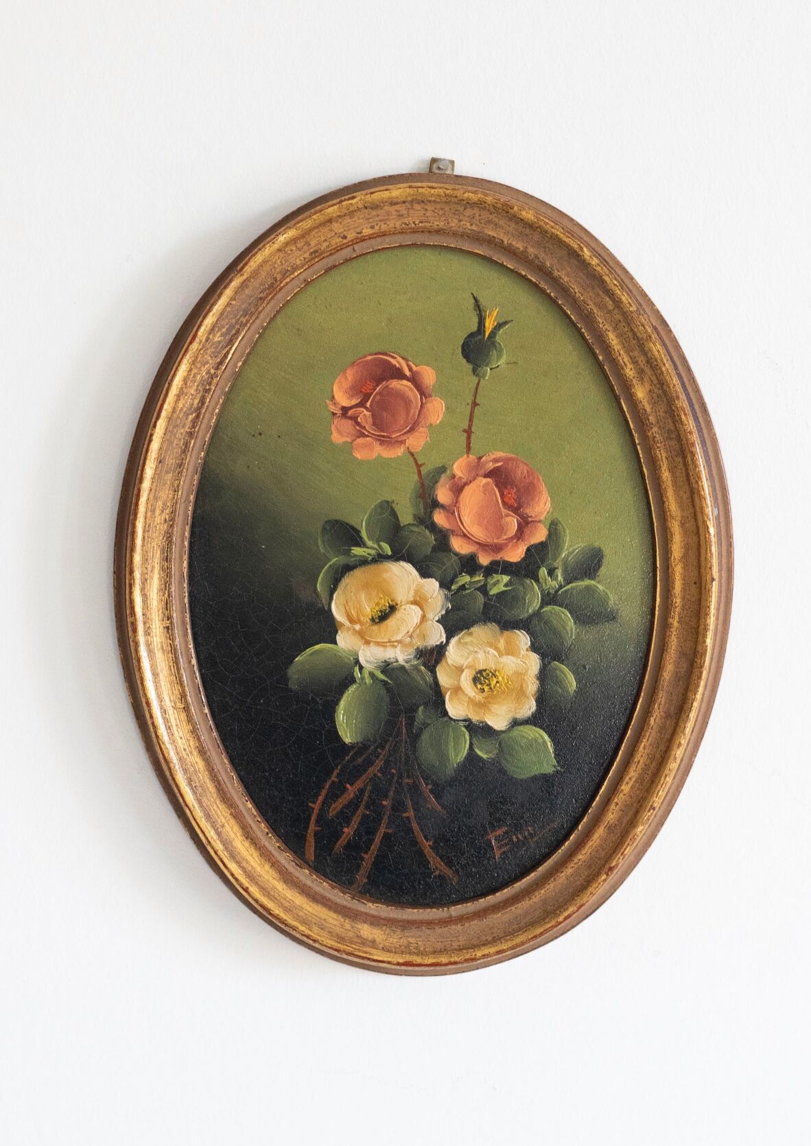 Lot de 3 tableaux bouquet de fleurs