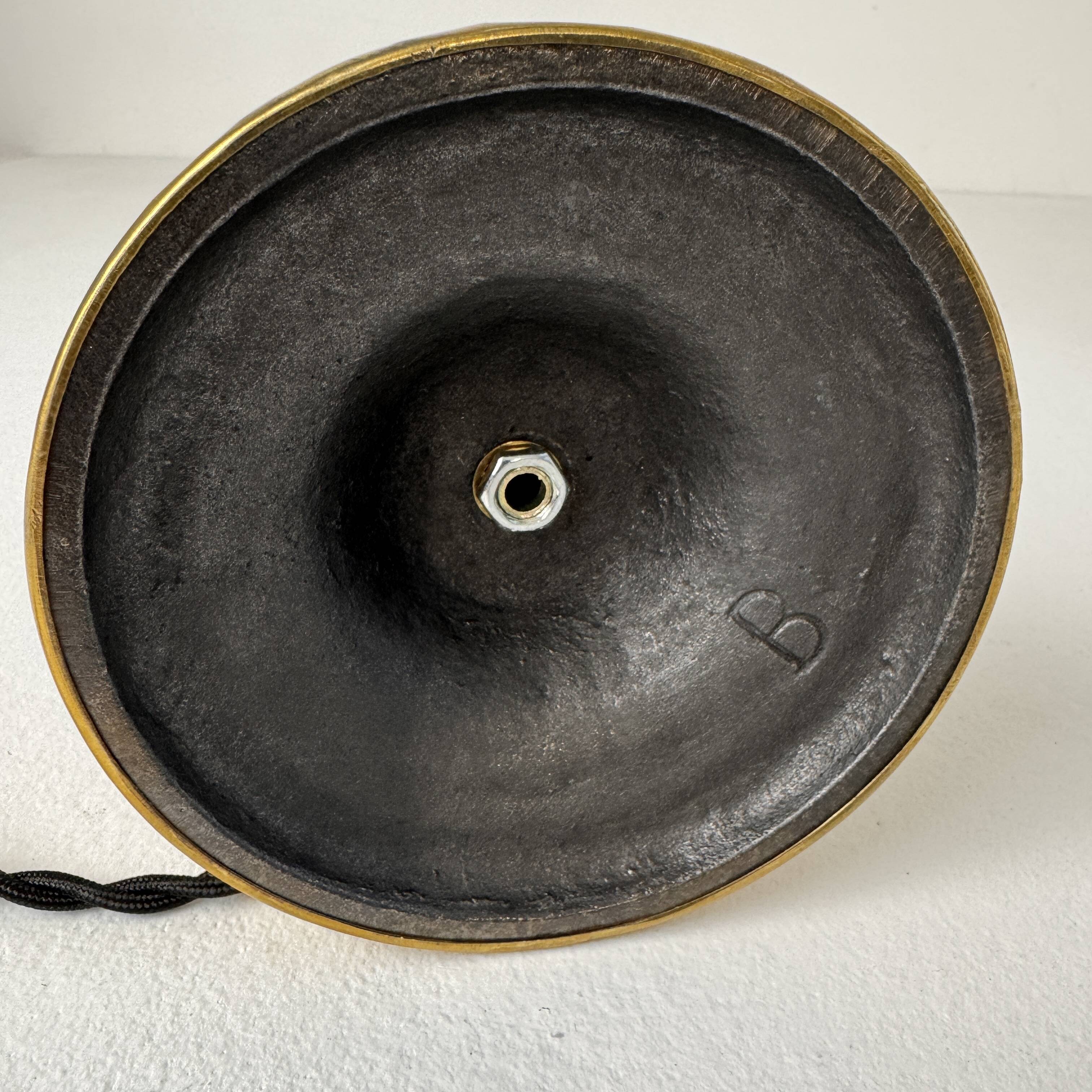 Vintage brass and opaline table lamp