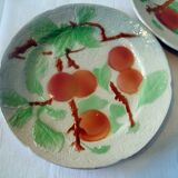 Lot 5 assiettes a dessert anciennes barbotine st clement decor peaches