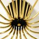 Huge 18-arm mid-century modern brass Sputnik ceiling lamp | Ø 113 cm