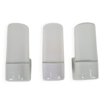 Vintage Wall Lamps attributed to Wilhelm Wagenfeld for Lindner, 1950s, Set of 3
