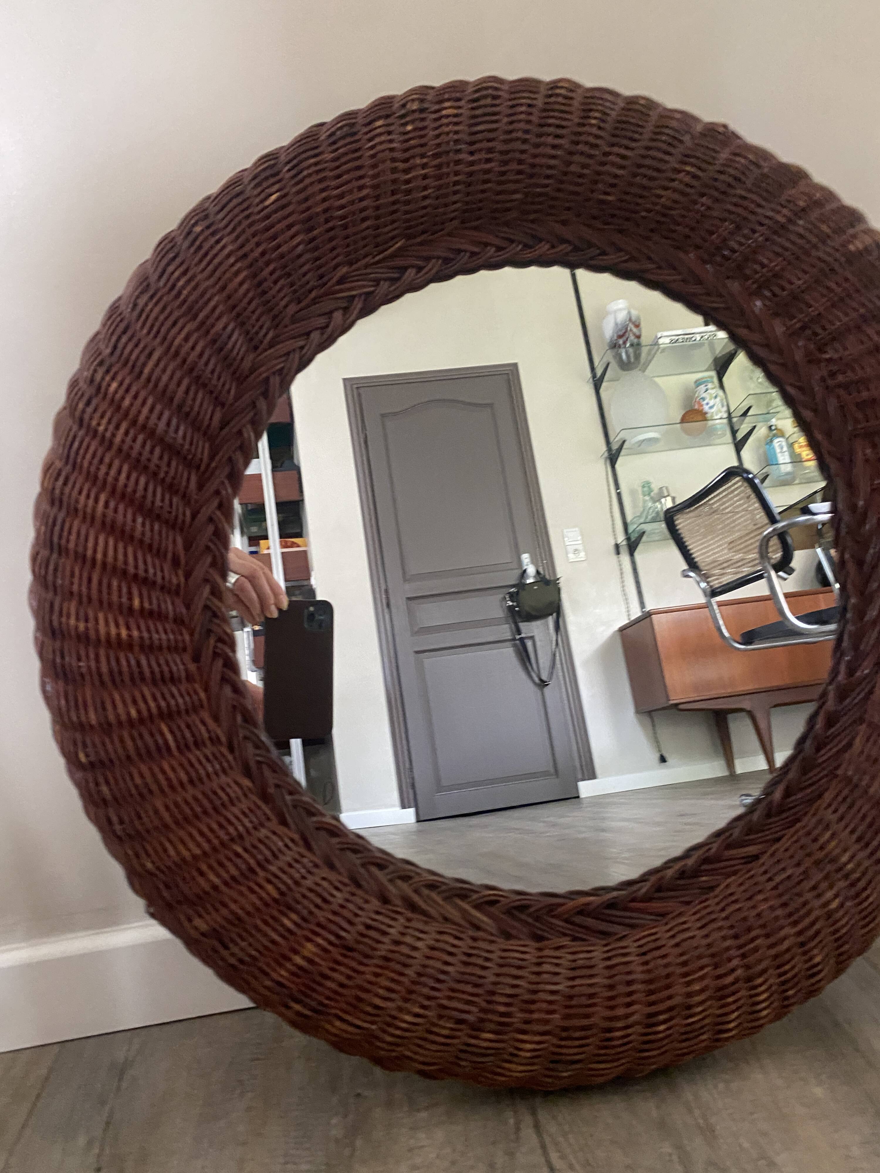 Vintage round mirror