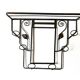 Art Deco wall coat rack in hammered wrought iron - 1930s/40s