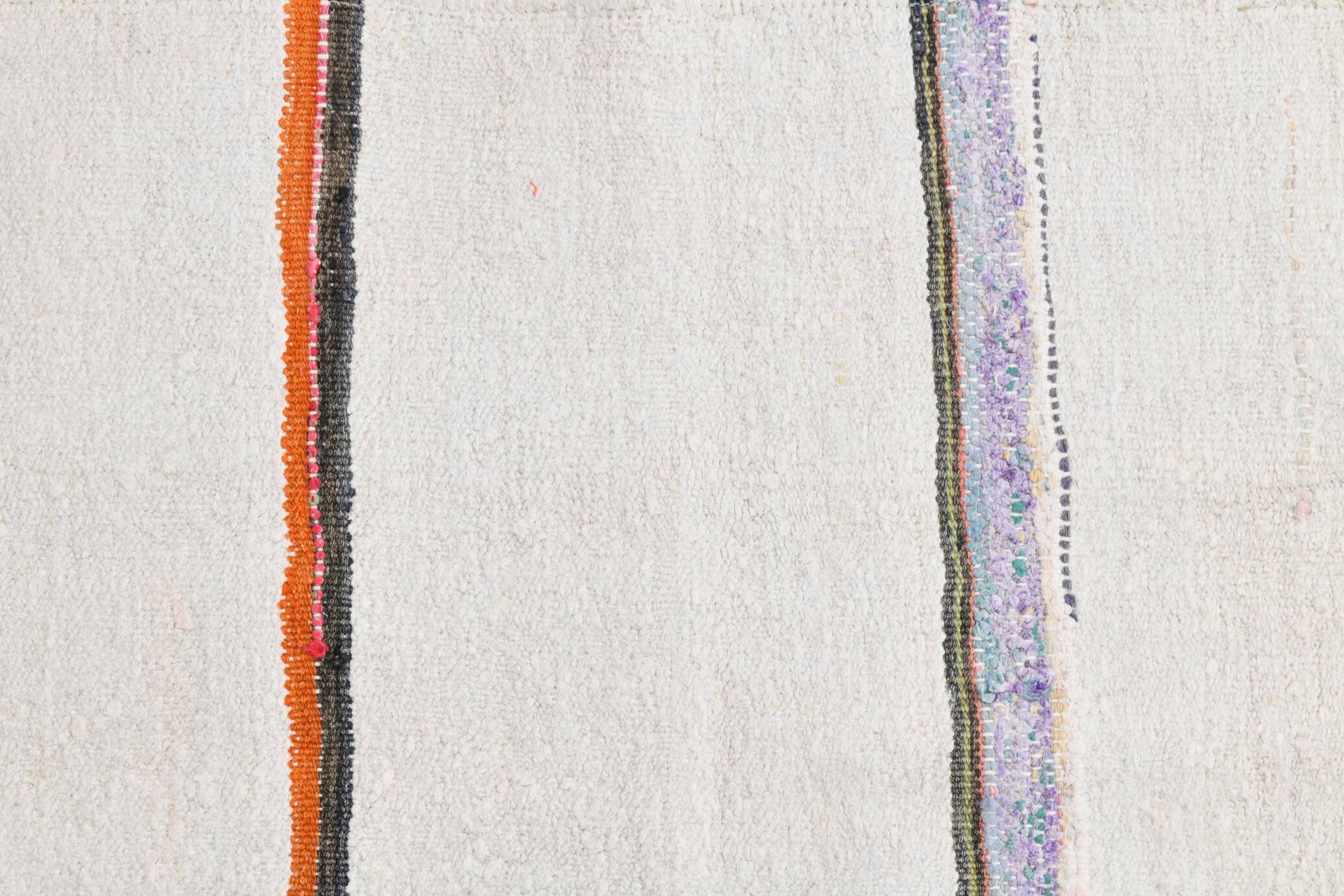 2x5 Natural White Turkish Vintage Runner Rug, 72x169Cm