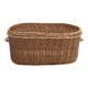 Vintage wicker rattan laundry basket