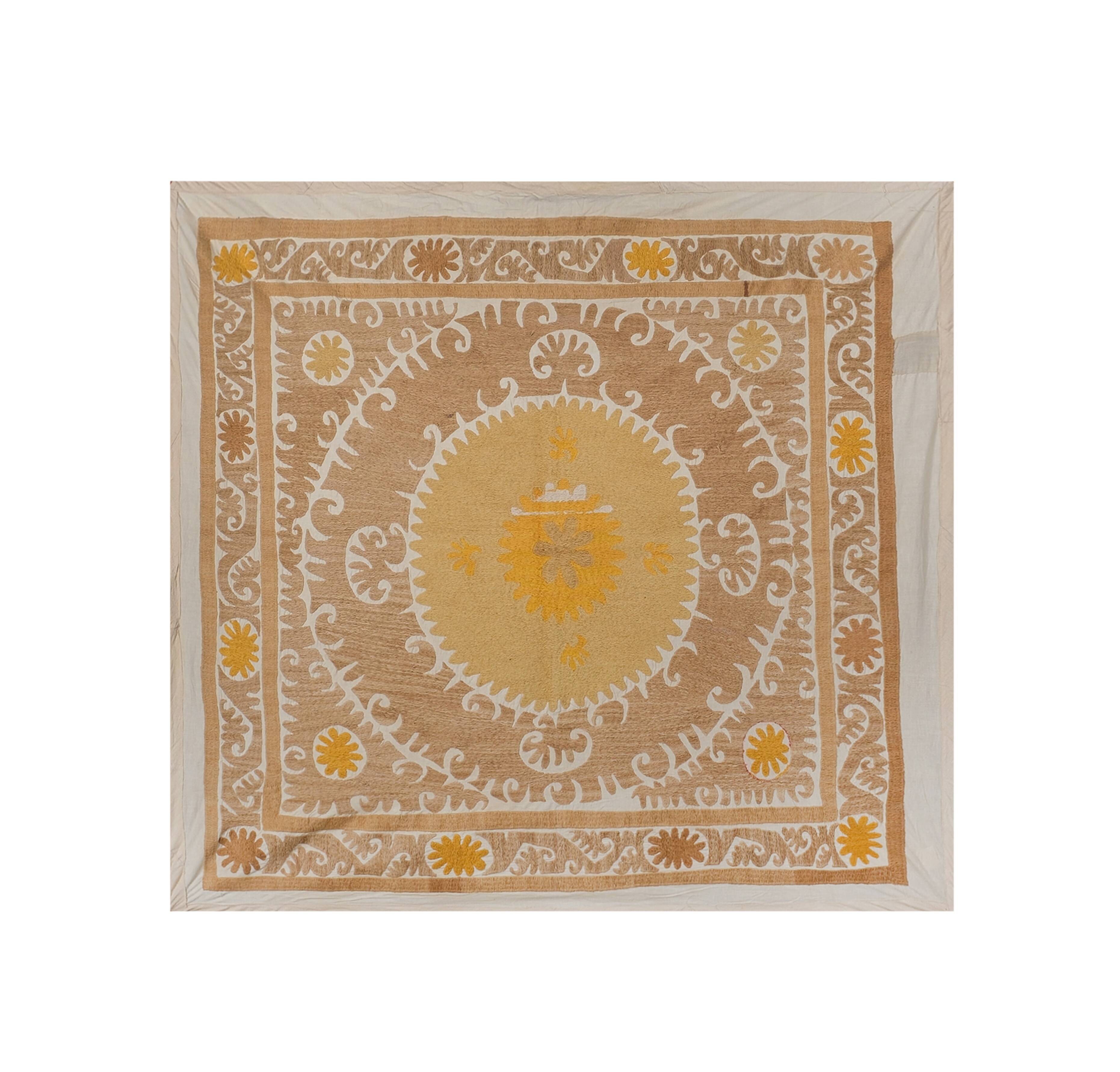 Tapis noué à la main, tapis turc vintage 122x142 cm