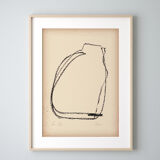 Original oil pastel drawing "Études"