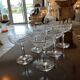 6 champagne glasses. Saint Louis crystal.