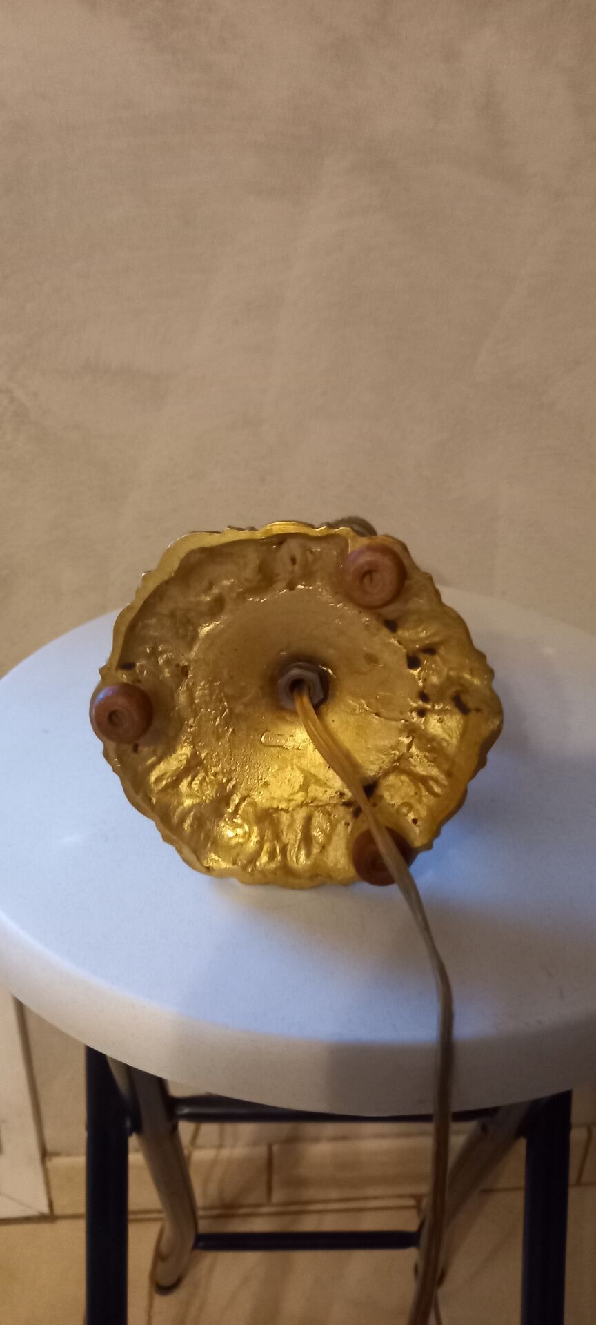 Pied de lampe en bronze