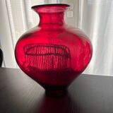 Vintage Ruby Red Glass Vase