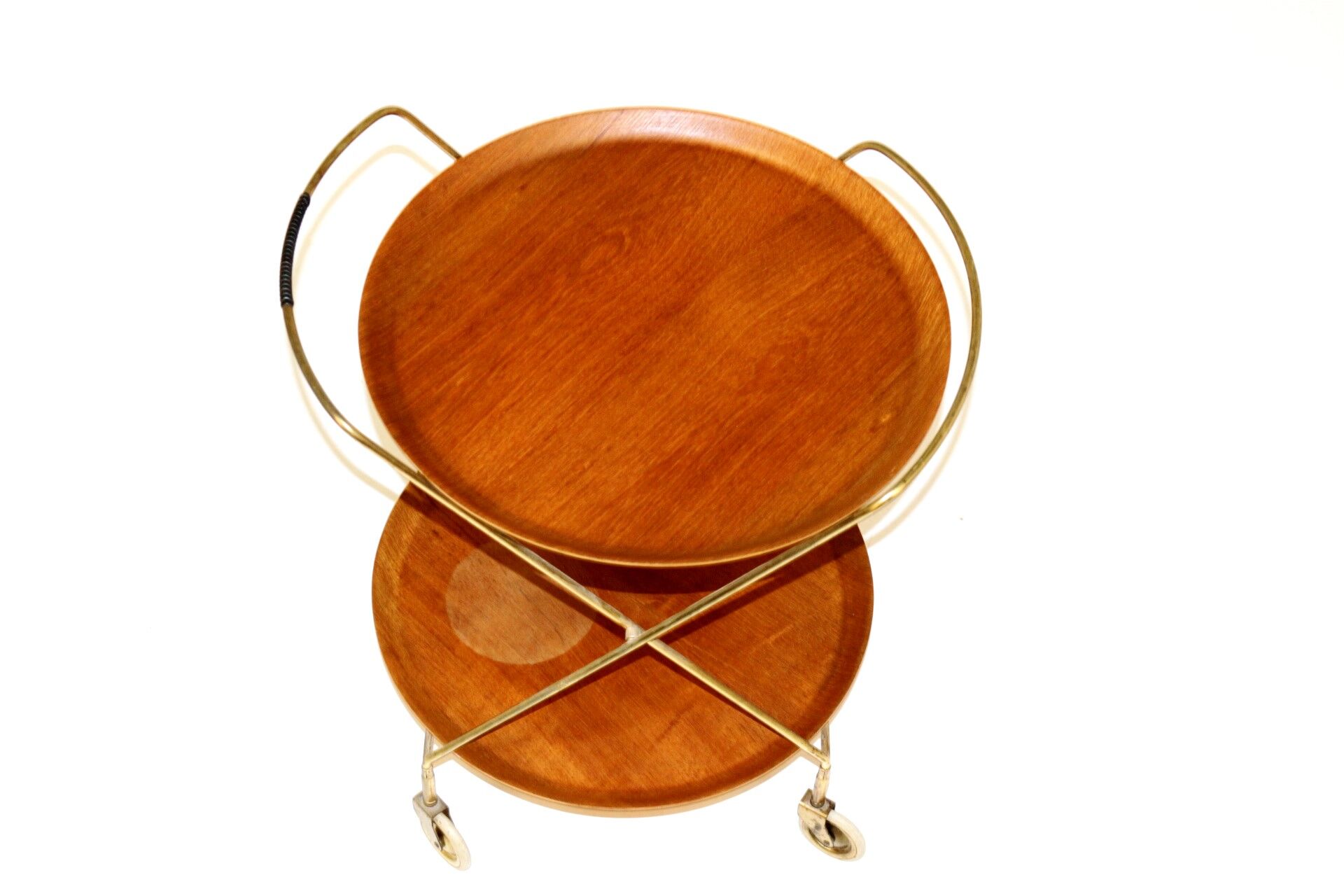 Rolling teak and metal dessert, Sweden, 1960