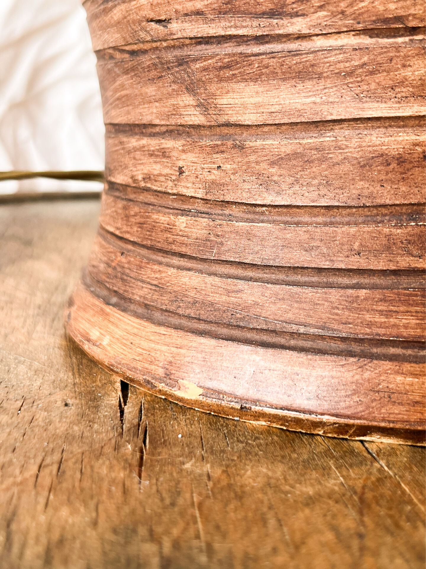 70s Jarre Lamp in Artisan Terracotta Wabi-Sabi / Mediterranean