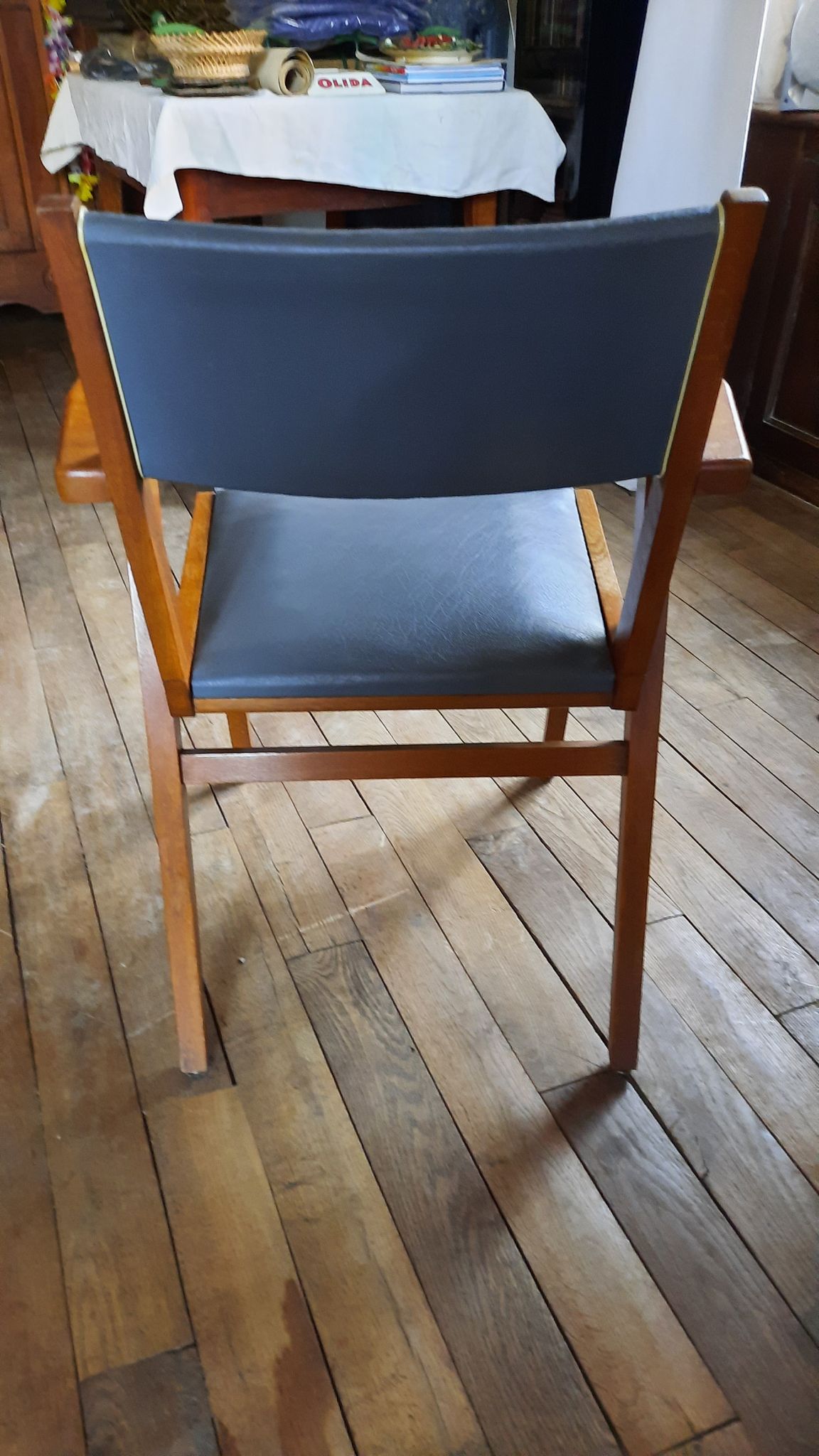 Paire de fauteuils bridge gris