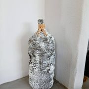 Sculptural vase with a stone effect. Wabi-sabi. Bohemian.