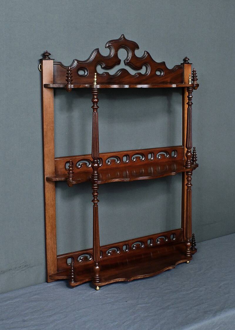 Mahogany Wall Shelf, Louis-Philippe Period – Mid-19th Century